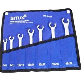 BITUXX® Zestaw Kluczy do Przewodów Hamulcowych 7 el. Stal CrV BITUXX z Torbą