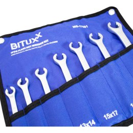 BITUXX® Zestaw Kluczy do Przewodów Hamulcowych 7 el. Stal CrV BITUXX z Torbą