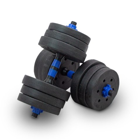 LACESTONE Zestaw hantli ciężarków 20kg ze sztangą LACESTONE Zestaw hantli ciężarków 20kg ze sztangą