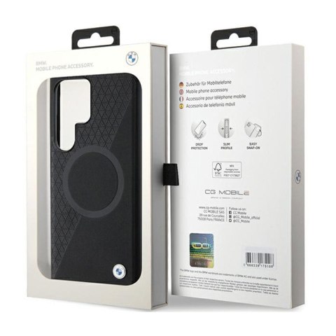 BMW Leather Half Textured & Circle MagSafe - Etui Samsung Galaxy S24 Ultra (czarny) BMW Leather Half Textured & Circle MagSafe - Etui Samsung Galaxy S24 Ultra (czarny)