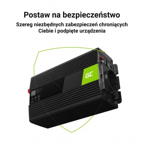 Green Cell - Przetwornica napięcia Inwerter 24V na 230V 1000W/2000W Czysta sinusoida Green Cell - Przetwornica napięcia Inwerter 24V na 230V 1000W/2000W Czysta sinusoida