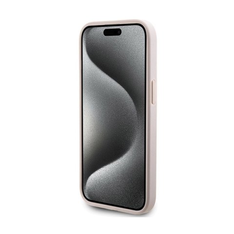 Guess 4G Bottom Stripe Collection - Etui iPhone 15 (różowy) Guess 4G Bottom Stripe Collection - Etui iPhone 15 (różowy)