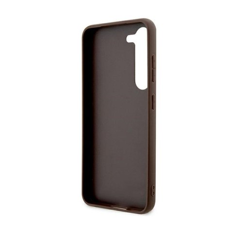Guess 4G Bottom Stripe Metal Logo Collection - Etui Samsung Galaxy S24+ (brązowy) Guess 4G Bottom Stripe Metal Logo Collection - Etui Samsung Galaxy S24+ (brązowy)