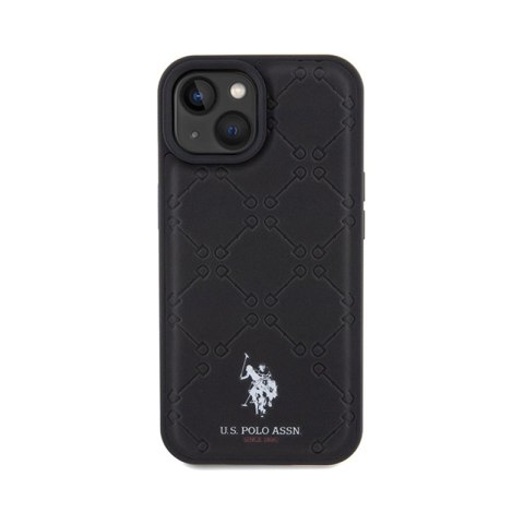 US Polo Assn Yoke Pattern - Etui iPhone 15 (czarny) US Polo Assn Yoke Pattern - Etui iPhone 15 (czarny)