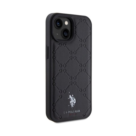 US Polo Assn Yoke Pattern - Etui iPhone 15 (czarny) US Polo Assn Yoke Pattern - Etui iPhone 15 (czarny)