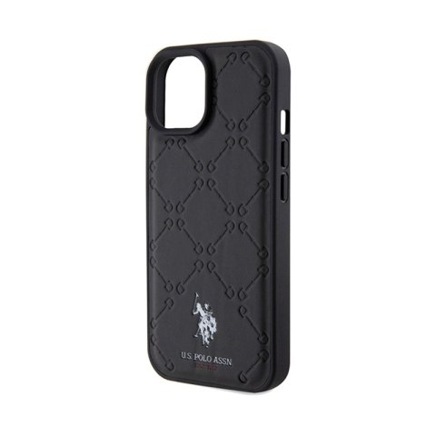 US Polo Assn Yoke Pattern - Etui iPhone 15 (czarny) US Polo Assn Yoke Pattern - Etui iPhone 15 (czarny)