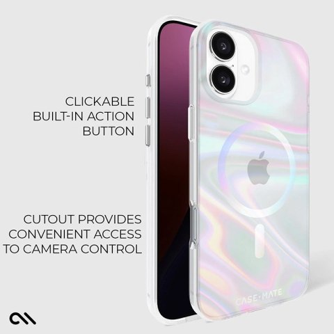 Case-Mate Soap Bubble MagSafe - Etui iPhone 16 Plus (Iridescent) Case-Mate Soap Bubble MagSafe - Etui iPhone 16 Plus (Iridescent)