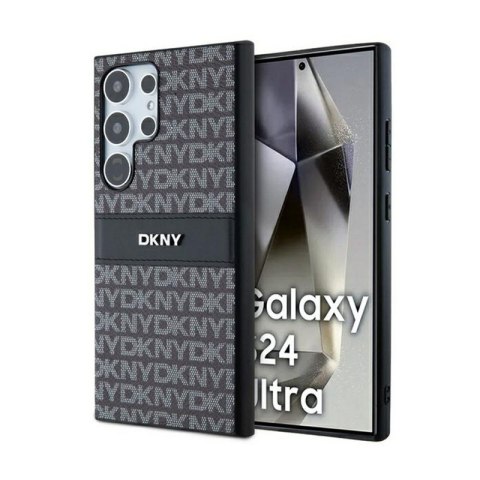 DKNY Leather Mono Stripe & Metal Logo - Etui Samsung Galaxy S24 Ultra (czarny) DKNY Leather Mono Stripe & Metal Logo - Etui Samsung Galaxy S24 Ultra (czarny)