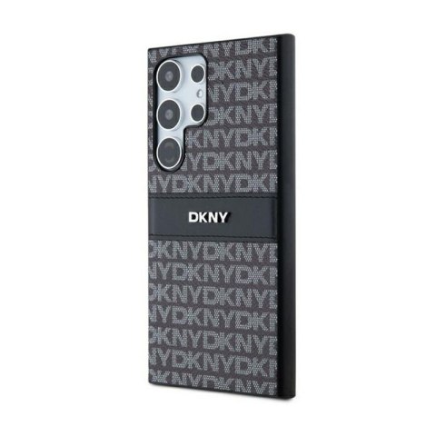 DKNY Leather Mono Stripe & Metal Logo - Etui Samsung Galaxy S24 Ultra (czarny) DKNY Leather Mono Stripe & Metal Logo - Etui Samsung Galaxy S24 Ultra (czarny)