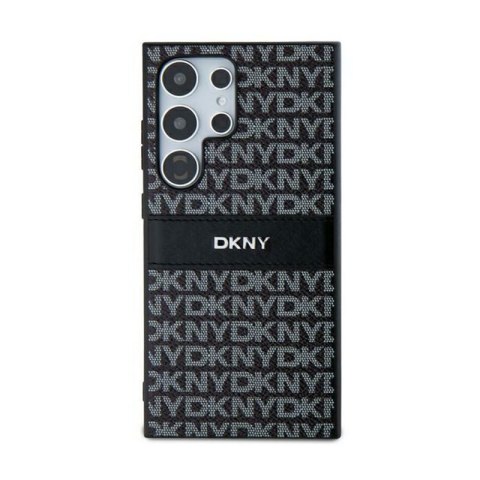 DKNY Leather Mono Stripe & Metal Logo - Etui Samsung Galaxy S24 Ultra (czarny) DKNY Leather Mono Stripe & Metal Logo - Etui Samsung Galaxy S24 Ultra (czarny)
