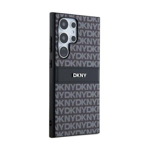 DKNY Leather Mono Stripe & Metal Logo - Etui Samsung Galaxy S24 Ultra (czarny) DKNY Leather Mono Stripe & Metal Logo - Etui Samsung Galaxy S24 Ultra (czarny)