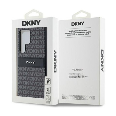DKNY Leather Mono Stripe & Metal Logo - Etui Samsung Galaxy S24 Ultra (czarny) DKNY Leather Mono Stripe & Metal Logo - Etui Samsung Galaxy S24 Ultra (czarny)