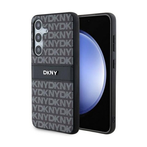 DKNY Leather Mono Stripe & Metal Logo - Etui Samsung Galaxy S24+ (czarny) DKNY Leather Mono Stripe & Metal Logo - Etui Samsung Galaxy S24+ (czarny)