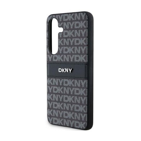 DKNY Leather Mono Stripe & Metal Logo - Etui Samsung Galaxy S24+ (czarny) DKNY Leather Mono Stripe & Metal Logo - Etui Samsung Galaxy S24+ (czarny)