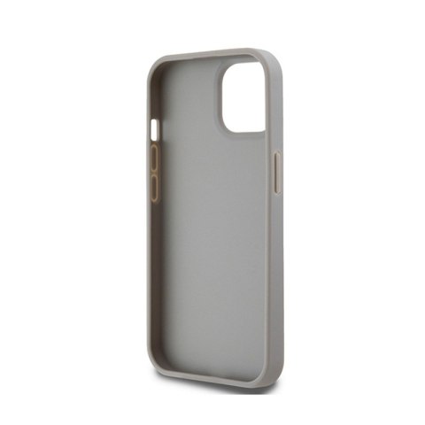 DKNY Leather Mono Stripe & Metal Logo - Etui iPhone 15 Plus / 14 Plus (beżowy) DKNY Leather Mono Stripe & Metal Logo - Etui iPhone 15 Plus / 14 Plus (beżowy)