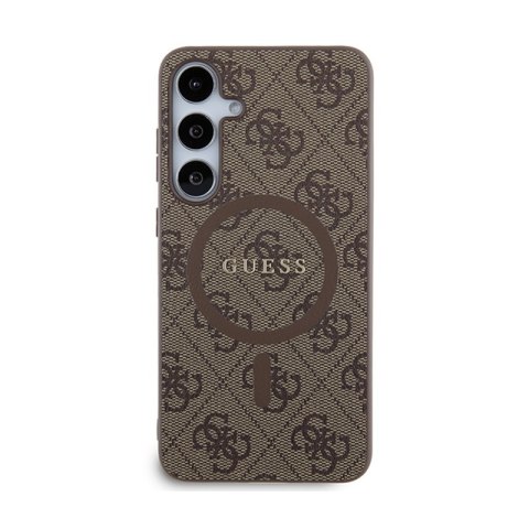 Guess 4G Collection Leather Metal Logo MagSafe - Etui Samsung Galaxy S24+ (brązowy) Guess 4G Collection Leather Metal Logo MagSafe - Etui Samsung Galaxy S24+ (brązowy)