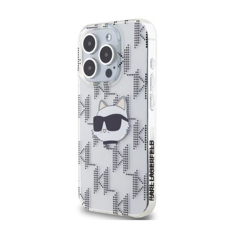 Karl Lagerfeld IML Choupette Head & Monogram - Etui iPhone 15 Pro (przezroczysty) Karl Lagerfeld IML Choupette Head & Monogram - Etui iPhone 15 Pro (przezroczysty)