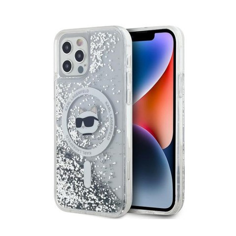 Karl Lagerfeld Liquid Glitter Choupette Head MagSafe - Etui iPhone 12 / iPhone 12 Pro (przezroczysty) Karl Lagerfeld Liquid Glitter Choupette Head MagSafe - Etui iPhone 12 / iPhone 12 Pro (przezroczysty)