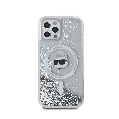 Karl Lagerfeld Liquid Glitter Choupette Head MagSafe - Etui iPhone 12 / iPhone 12 Pro (przezroczysty) Karl Lagerfeld Liquid Glitter Choupette Head MagSafe - Etui iPhone 12 / iPhone 12 Pro (przezroczysty)