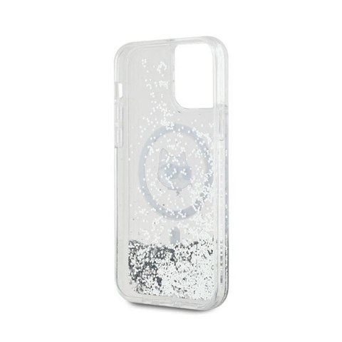 Karl Lagerfeld Liquid Glitter Choupette Head MagSafe - Etui iPhone 12 / iPhone 12 Pro (przezroczysty) Karl Lagerfeld Liquid Glitter Choupette Head MagSafe - Etui iPhone 12 / iPhone 12 Pro (przezroczysty)