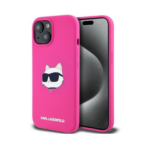Karl Lagerfeld Silicone Choupette Head MagSafe - Etui iPhone 15 Plus / 14 Plus (różowy) Karl Lagerfeld Silicone Choupette Head MagSafe - Etui iPhone 15 Plus / 14 Plus (różowy)