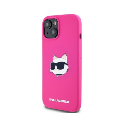 Karl Lagerfeld Silicone Choupette Head MagSafe - Etui iPhone 15 Plus / 14 Plus (różowy) Karl Lagerfeld Silicone Choupette Head MagSafe - Etui iPhone 15 Plus / 14 Plus (różowy)