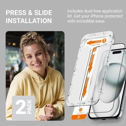Crong EasyShield 2-Pack - Szkło hartowane iPhone 16 Pro Max (2 sztuki) Crong EasyShield 2-Pack - Szkło hartowane iPhone 16 Pro Max (2 sztuki)