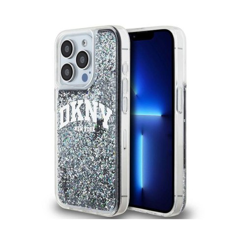 DKNY Liquid Glitter Big Logo - Etui iPhone 14 Pro (czarny) DKNY Liquid Glitter Big Logo - Etui iPhone 14 Pro (czarny)