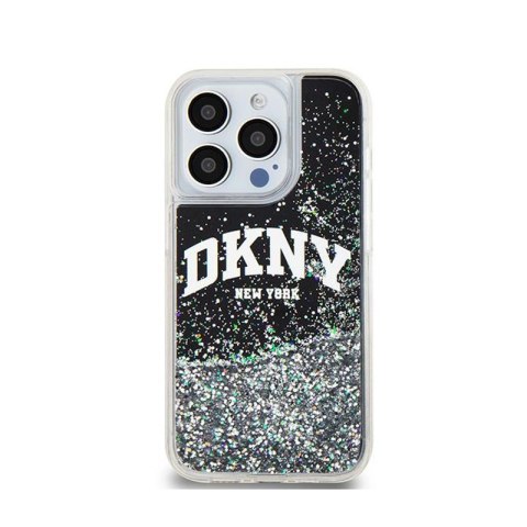 DKNY Liquid Glitter Big Logo - Etui iPhone 14 Pro (czarny) DKNY Liquid Glitter Big Logo - Etui iPhone 14 Pro (czarny)