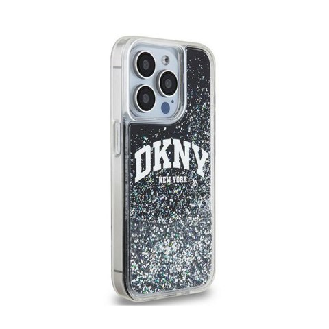 DKNY Liquid Glitter Big Logo - Etui iPhone 14 Pro (czarny) DKNY Liquid Glitter Big Logo - Etui iPhone 14 Pro (czarny)