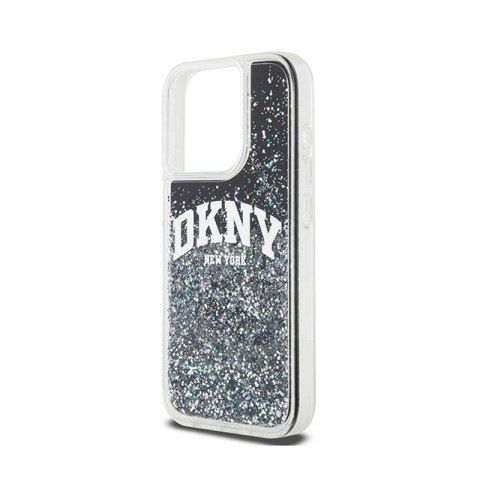 DKNY Liquid Glitter Big Logo - Etui iPhone 14 Pro (czarny) DKNY Liquid Glitter Big Logo - Etui iPhone 14 Pro (czarny)