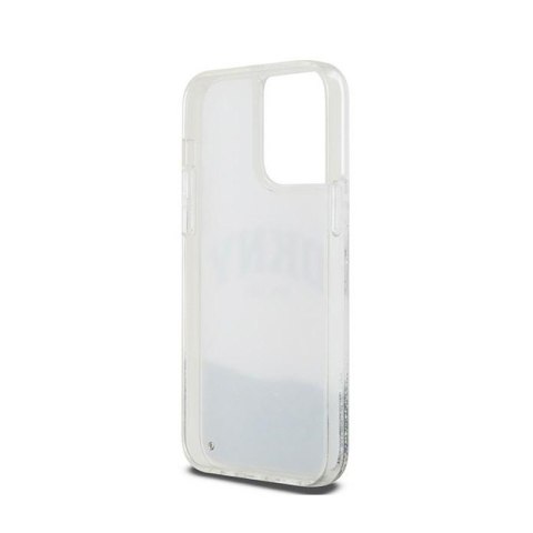 DKNY Liquid Glitter Big Logo - Etui iPhone 15 Pro (biały) DKNY Liquid Glitter Big Logo - Etui iPhone 15 Pro (biały)