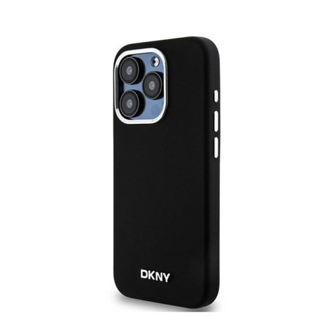 DKNY Liquid Silicone Small Metal Logo MagSafe - Etui iPhone 15 Pro (czarny) DKNY Liquid Silicone Small Metal Logo MagSafe - Etui iPhone 15 Pro (czarny)
