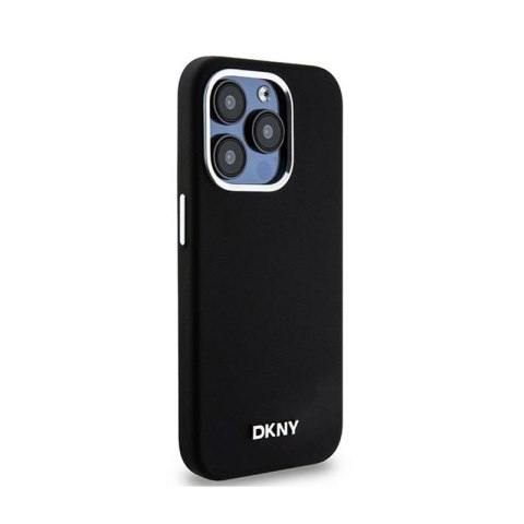 DKNY Liquid Silicone Small Metal Logo MagSafe - Etui iPhone 15 Pro (czarny) DKNY Liquid Silicone Small Metal Logo MagSafe - Etui iPhone 15 Pro (czarny)
