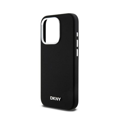 DKNY Liquid Silicone Small Metal Logo MagSafe - Etui iPhone 15 Pro (czarny) DKNY Liquid Silicone Small Metal Logo MagSafe - Etui iPhone 15 Pro (czarny)