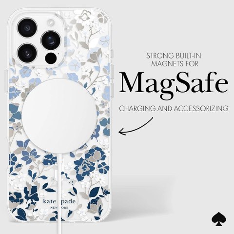 Kate Spade New York Protective Gems MagSafe - Etui iPhone 16 Pro Max (Flowerbed Blue) Kate Spade New York Protective Gems MagSafe - Etui iPhone 16 Pro Max (Flowerbed Blue)