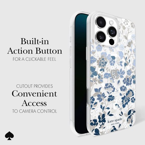 Kate Spade New York Protective Gems MagSafe - Etui iPhone 16 Pro Max (Flowerbed Blue) Kate Spade New York Protective Gems MagSafe - Etui iPhone 16 Pro Max (Flowerbed Blue)