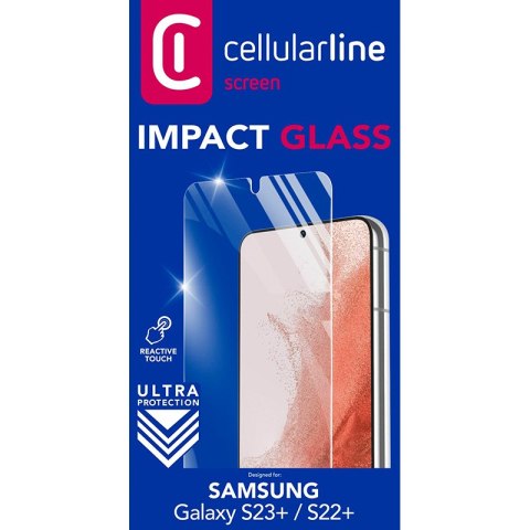 Cellularline Impact Glass - Hartowane szkło ochronne Samsung Galaxy S23+ / S22+ Cellularline Impact Glass - Hartowane szkło ochronne Samsung Galaxy S23+ / S22+