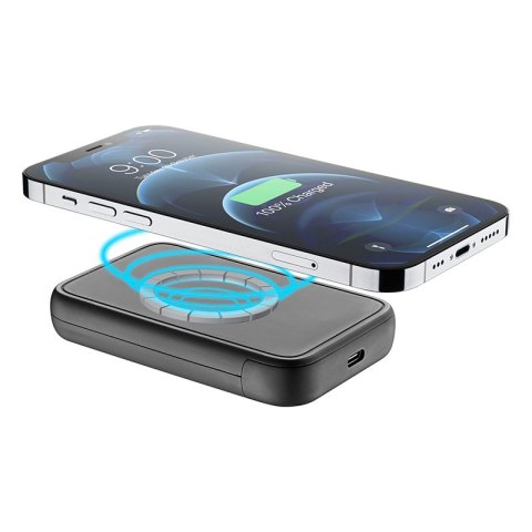 Cellularline Ring MAG 5000 - Power bank indukcyjny 5000mAh 7.5W MagSafe z funkcją standu (czarny) Cellularline Ring MAG 5000 - Power bank indukcyjny 5000mAh 7.5W MagSafe z funkcją standu (czarny)