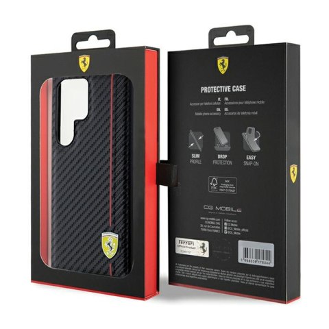Ferrari Carbon Printed Line - Etui Samsung Galaxy S24 Ultra (czarny) Ferrari Carbon Printed Line - Etui Samsung Galaxy S24 Ultra (czarny)