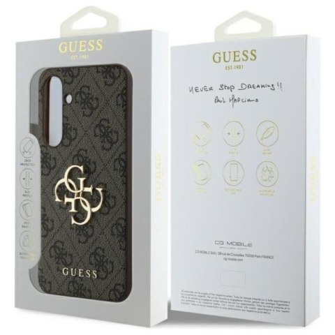 Guess 4G Big Metal Logo - Etui Samsung Galaxy S24 FE (brązowy) Guess 4G Big Metal Logo - Etui Samsung Galaxy S24 FE (brązowy)