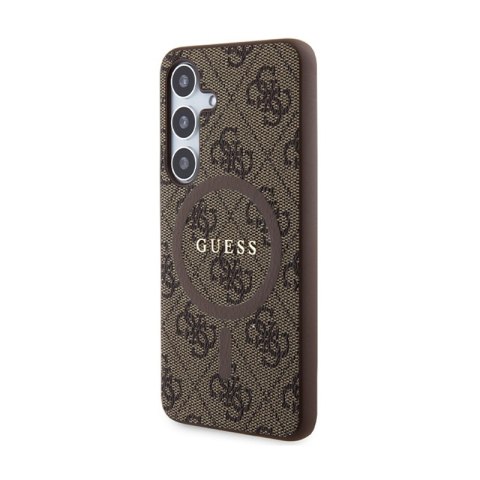 Guess 4G Collection Leather Metal Logo MagSafe - Etui Samsung Galaxy S24 (brązowy) Guess 4G Collection Leather Metal Logo MagSafe - Etui Samsung Galaxy S24 (brązowy)