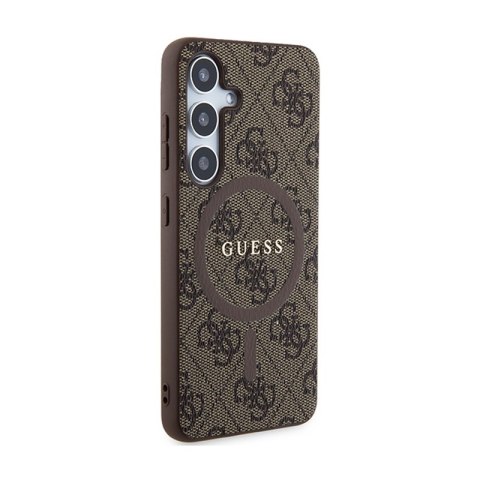 Guess 4G Collection Leather Metal Logo MagSafe - Etui Samsung Galaxy S24 (brązowy) Guess 4G Collection Leather Metal Logo MagSafe - Etui Samsung Galaxy S24 (brązowy)