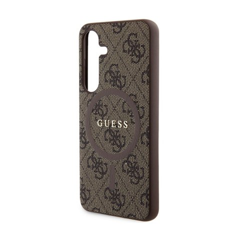 Guess 4G Collection Leather Metal Logo MagSafe - Etui Samsung Galaxy S24 (brązowy) Guess 4G Collection Leather Metal Logo MagSafe - Etui Samsung Galaxy S24 (brązowy)