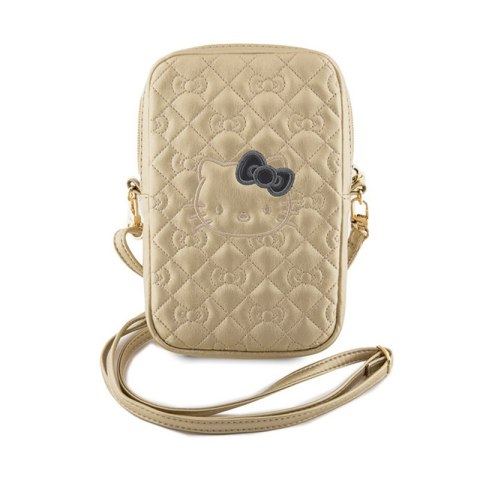 Hello Kitty Quilted Bows Strap - Torebka crossbody na telefon (złoty) Hello Kitty Quilted Bows Strap - Torebka crossbody na telefon (złoty)