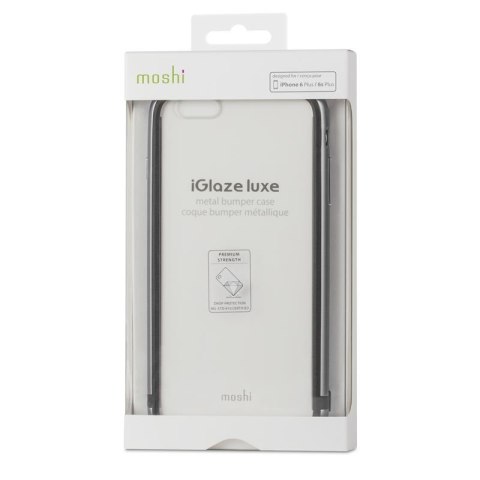 Moshi iGlaze Luxe - Etui z aluminiową ramką iPhone 6s Plus / iPhone 6 Plus (Titanium Grey) Moshi iGlaze Luxe - Etui z aluminiową ramką iPhone 6s Plus / iPhone 6 Plus (Titanium Grey)