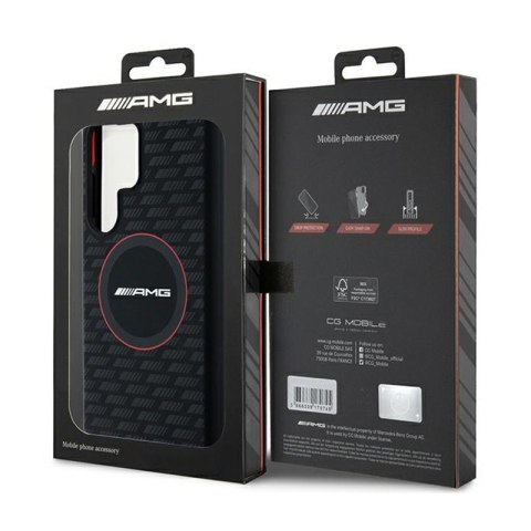 AMG Silicone Carbon Pattern MagSafe - Etui Samsung Galaxy S24 Ultra (czarny) AMG Silicone Carbon Pattern MagSafe - Etui Samsung Galaxy S24 Ultra (czarny)