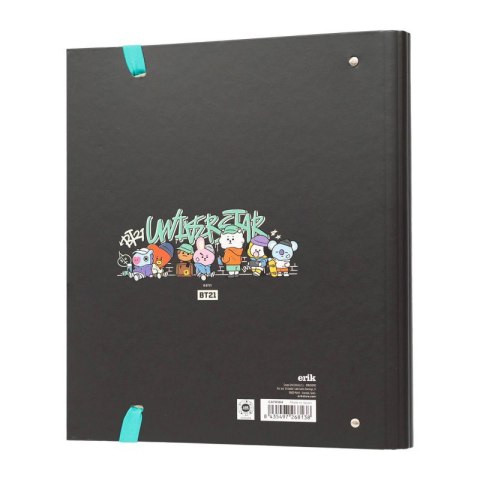 BT21 - Segregator A4 z kolekcji Street Mood z kartkami (4 ringi, gumka) BT21 - Segregator A4 z kolekcji Street Mood z kartkami (4 ringi, gumka)