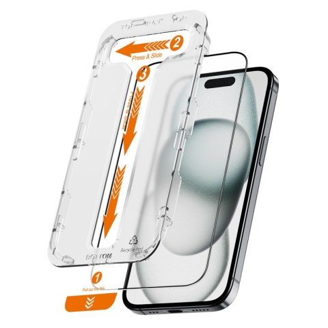 Crong EasyShield 2-Pack - Szkło hartowane iPhone 16 / iPhone 15 (2 sztuki) Crong EasyShield 2-Pack - Szkło hartowane iPhone 16 / iPhone 15 (2 sztuki)