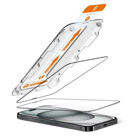 Crong EasyShield 2-Pack - Szkło hartowane iPhone 16 / iPhone 15 (2 sztuki) Crong EasyShield 2-Pack - Szkło hartowane iPhone 16 / iPhone 15 (2 sztuki)